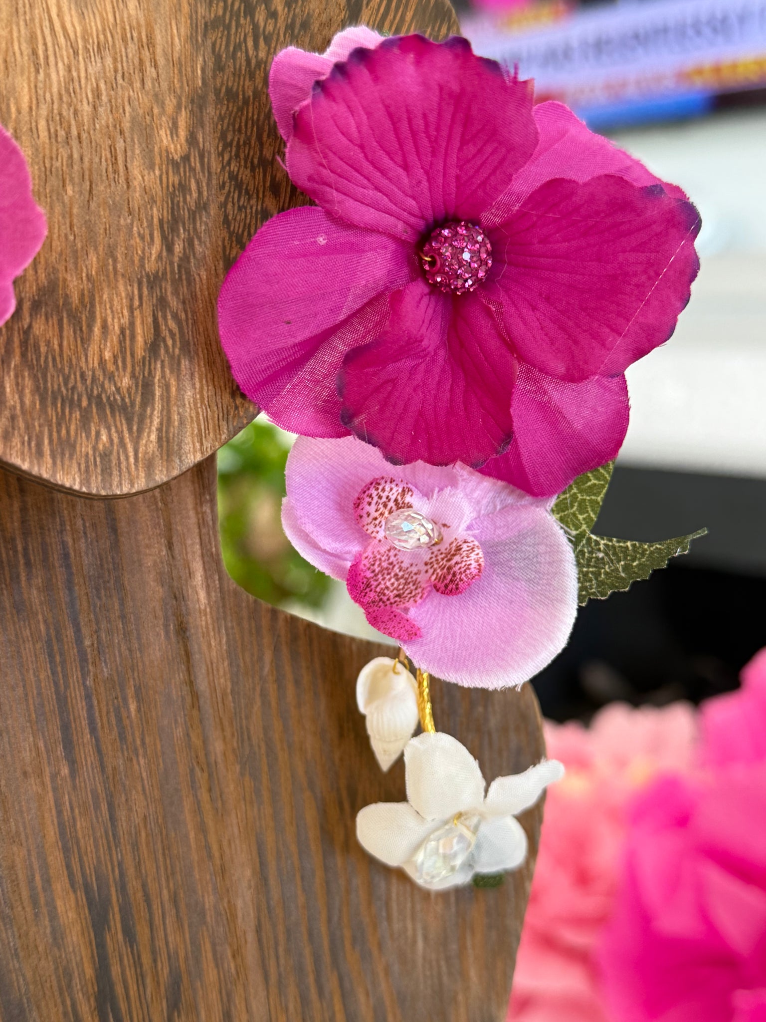 Bloom- 3 Flowers, add Shell -Magenta