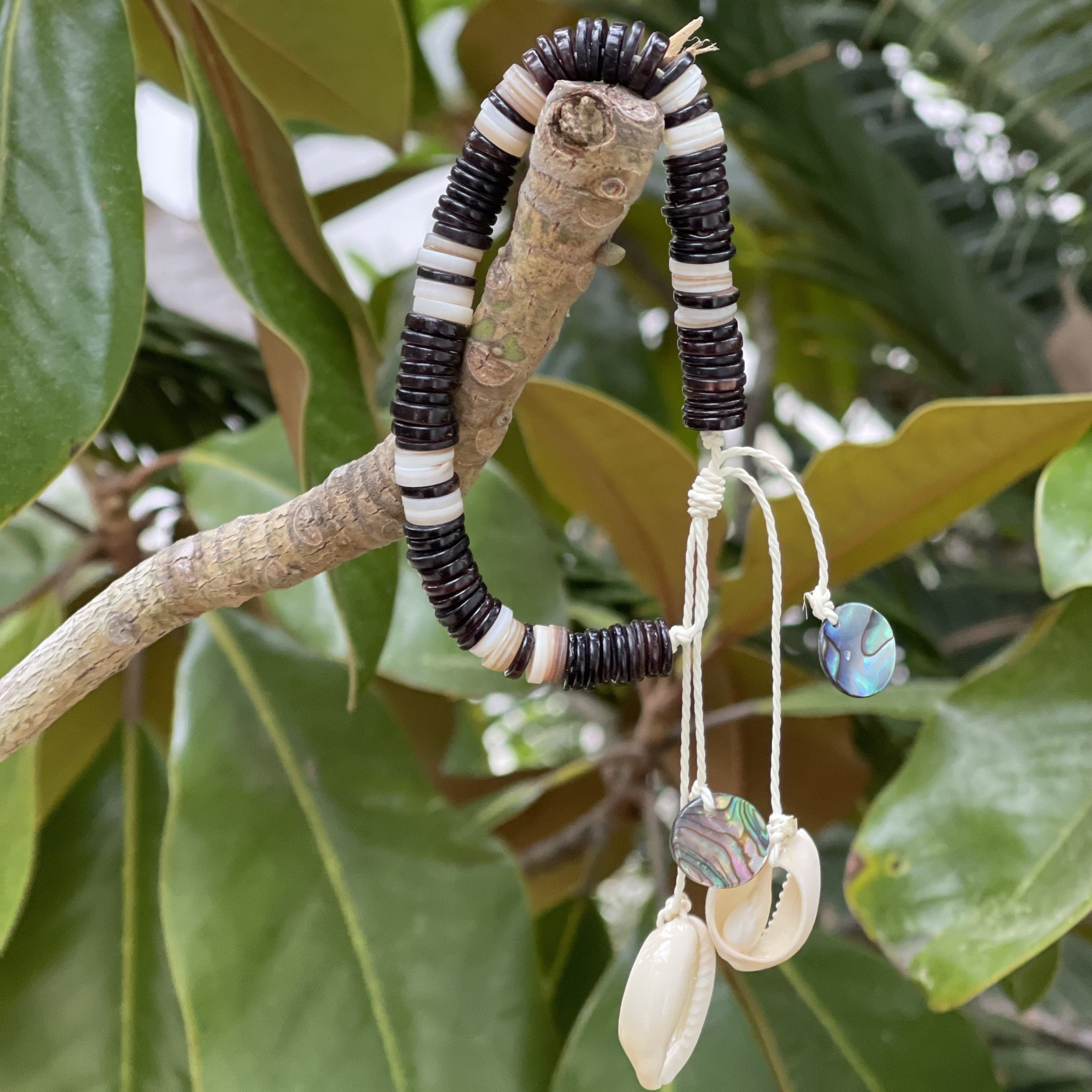 Beachy Bracelet/Anklet/Necklace with Abalone and Shells