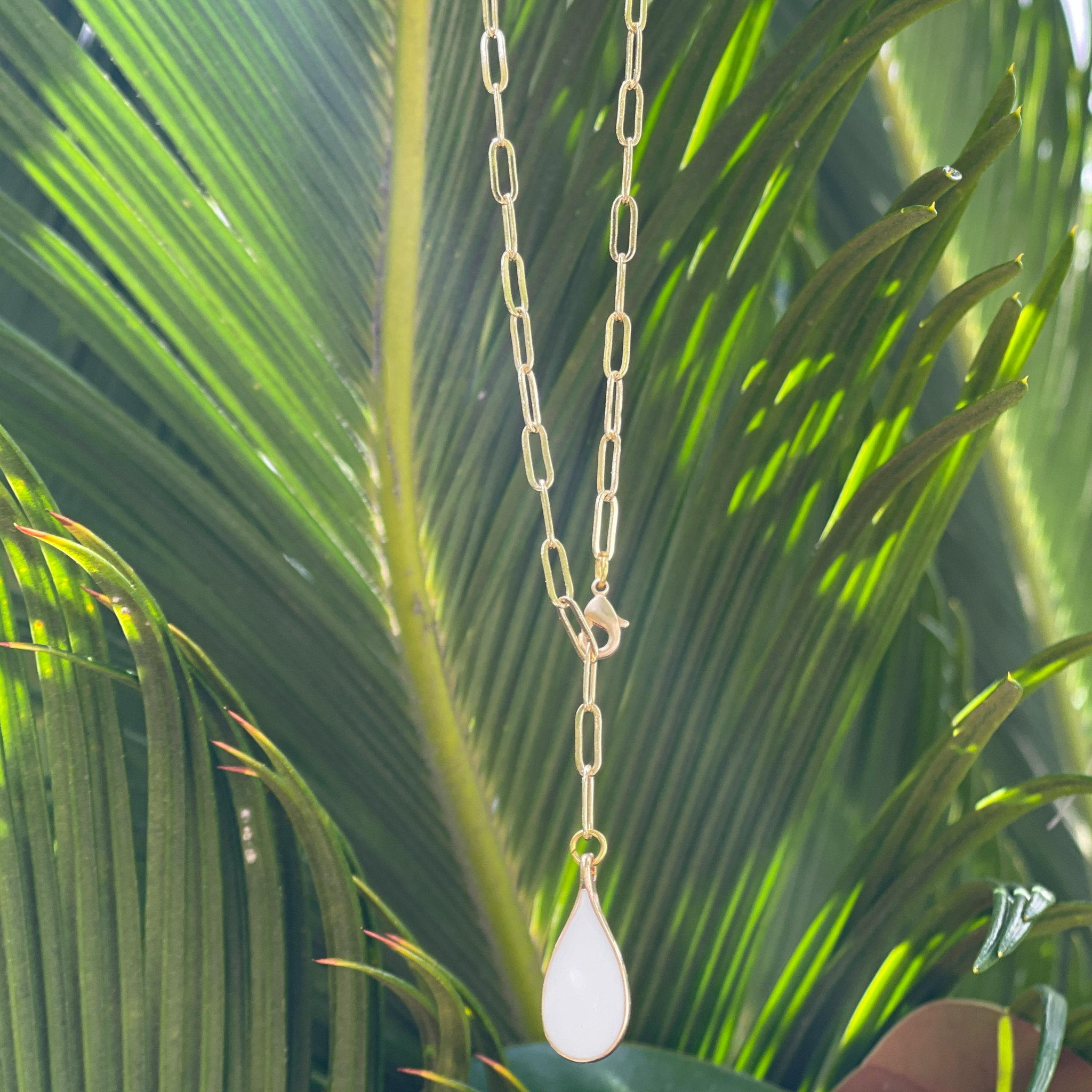 White Water Drop Necklace