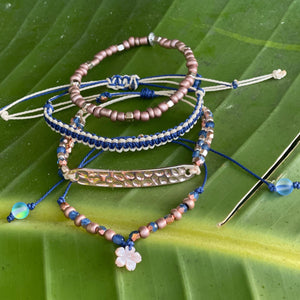 Navy & Rose Gold Arm Stack