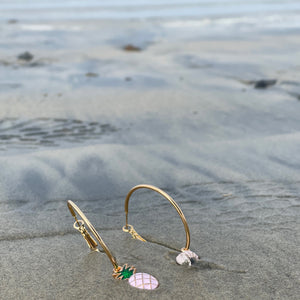 Mismatched Ocean Hoops