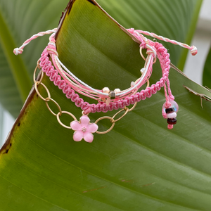 Pink HIbiscus Hula Arm Stack