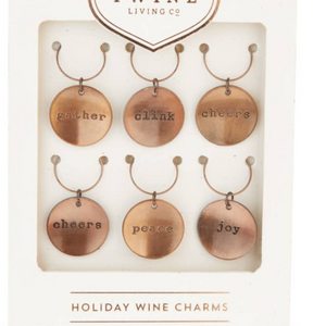 Rustic Holiday: Brushed Copper Wine Charms
