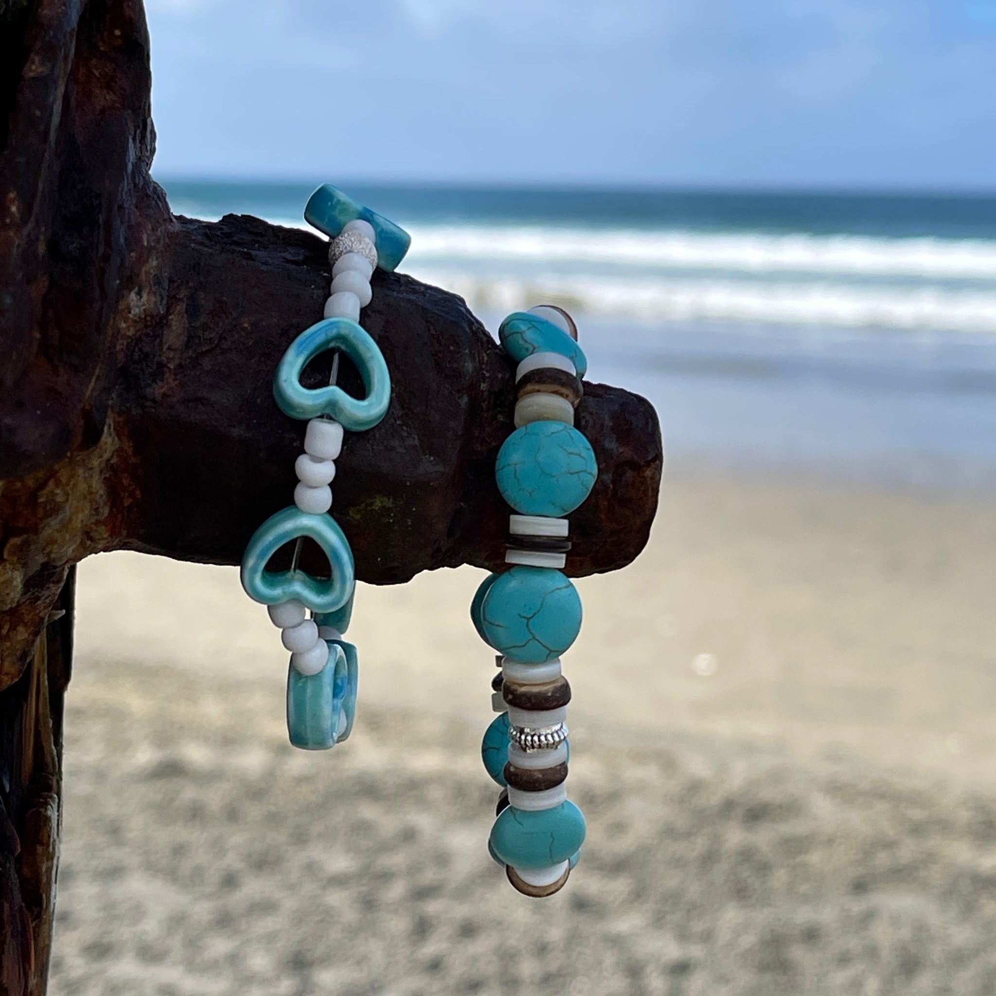 Turquoise Hearts and Circles