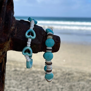 Turquoise Hearts and Circles