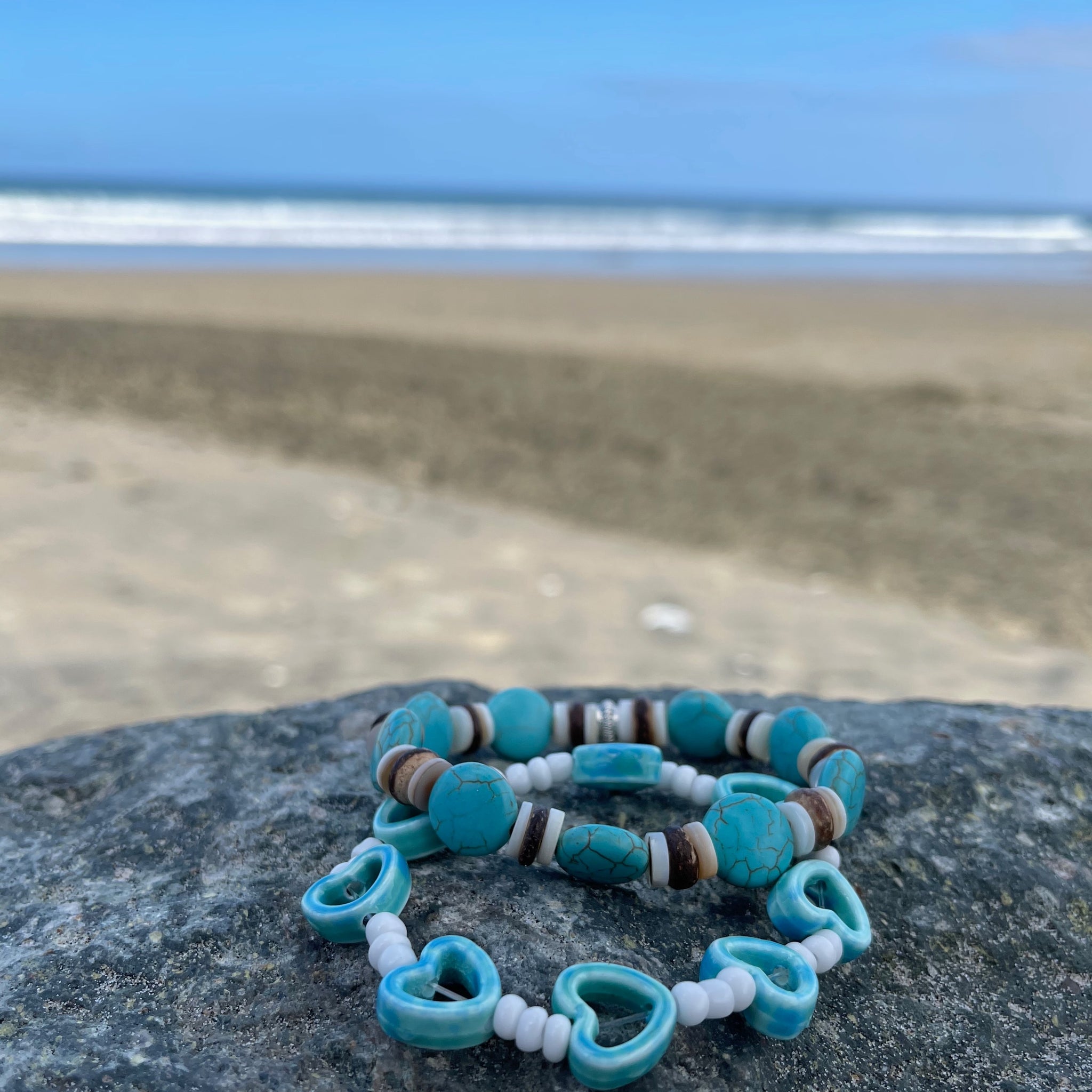 Turquoise Hearts and Circles