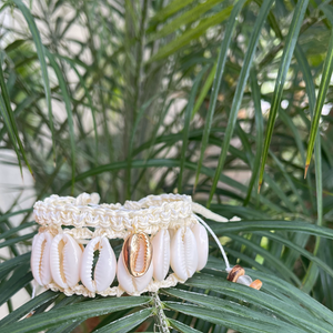 Knotted Cowrie Bracelet