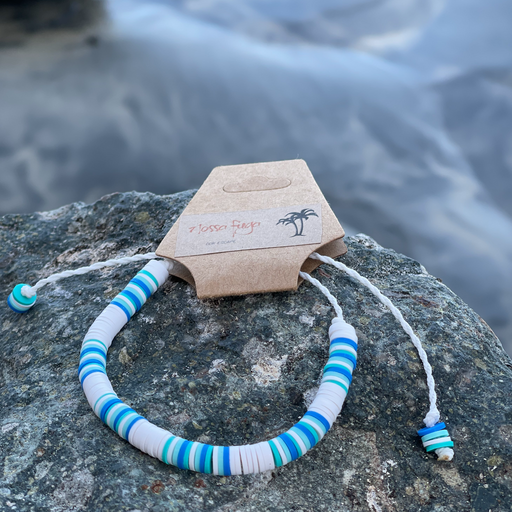 Blue Green Striped Bracelet