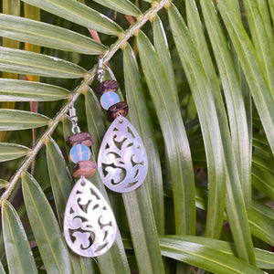 MOP Carved Teardrops