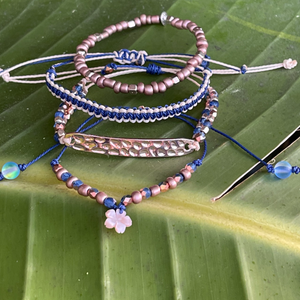 Navy & Rose Gold Arm Stack