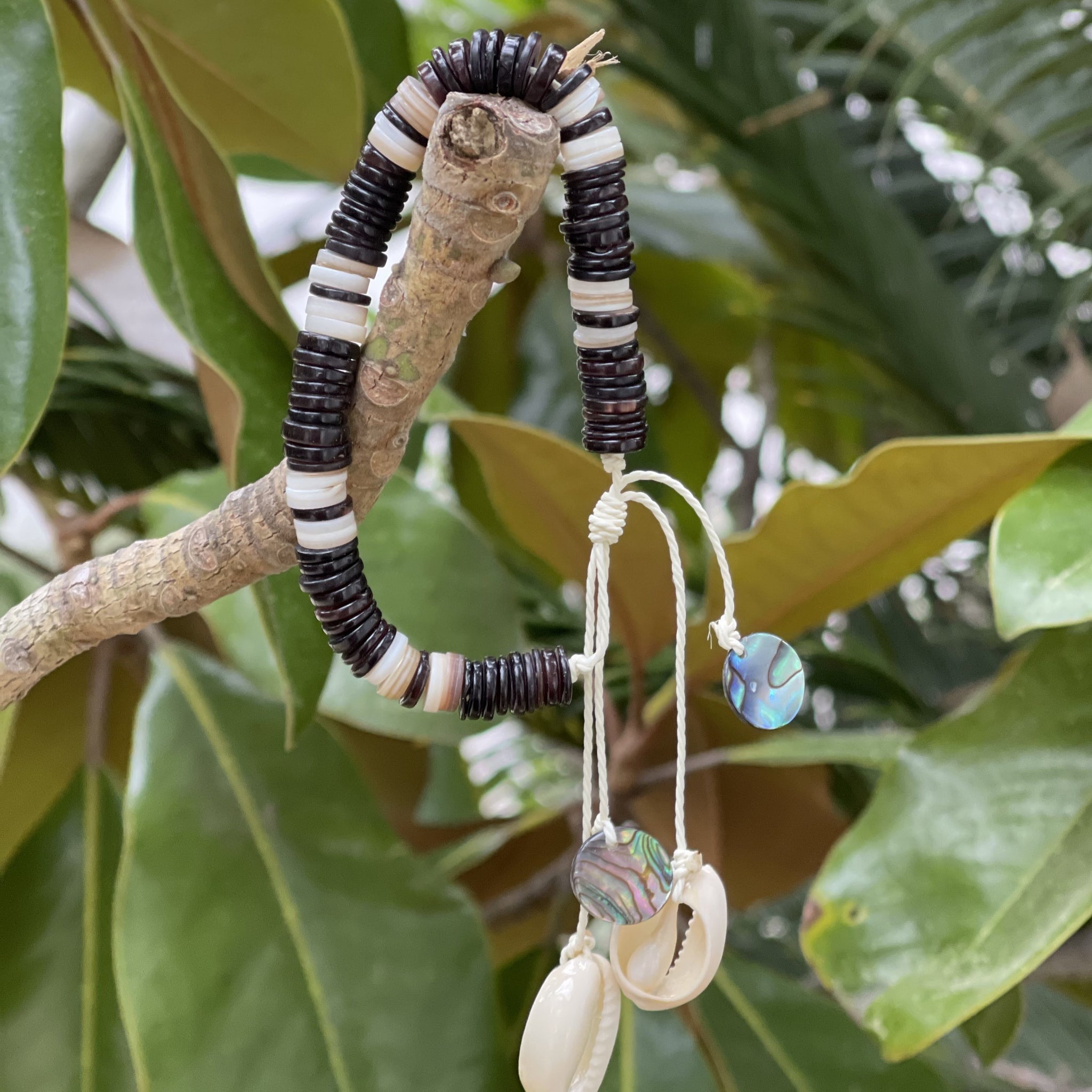 Beachy Bracelet/Anklet/Necklace with Abalone and Shells