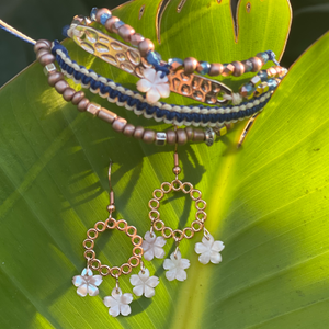 Navy & Rose Gold Arm Stack