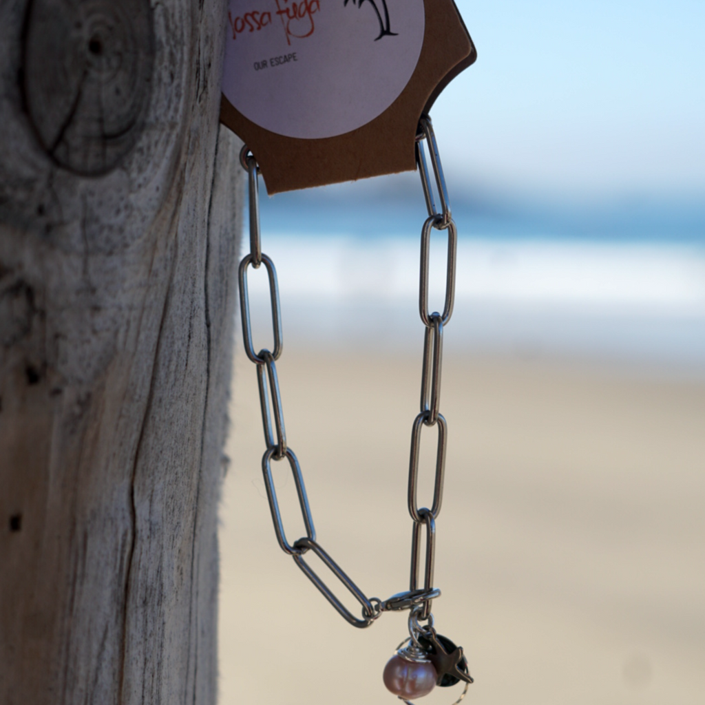 Paperclip Chain Bracelet w/Charms