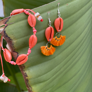 Coral Fan Earrings