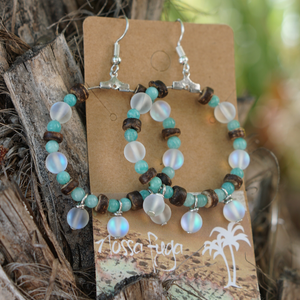 Coco and Fused Glass Hoops