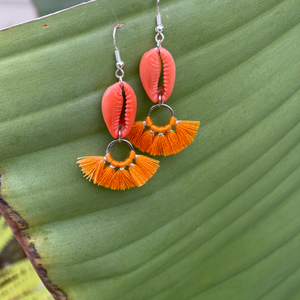 Coral Fan Earrings