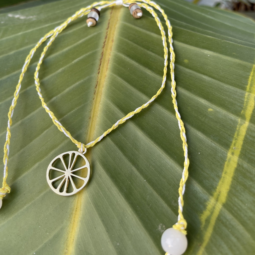 Lemon Wheel Necklace