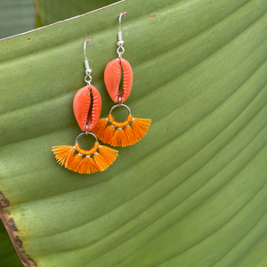 Coral Fan Earrings