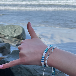 Blue Green Striped Bracelet