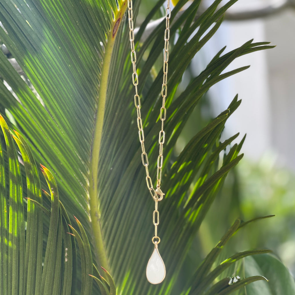White Water Drop Necklace