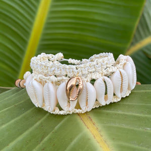 Knotted Cowrie Bracelet