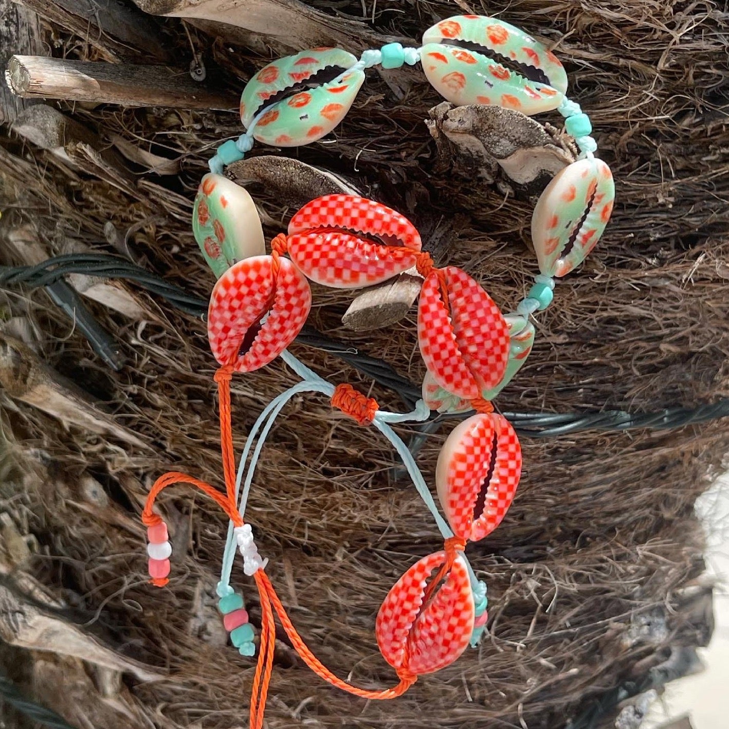 Patterned Cowrie Shell Bracelet/Anklet/Necklace