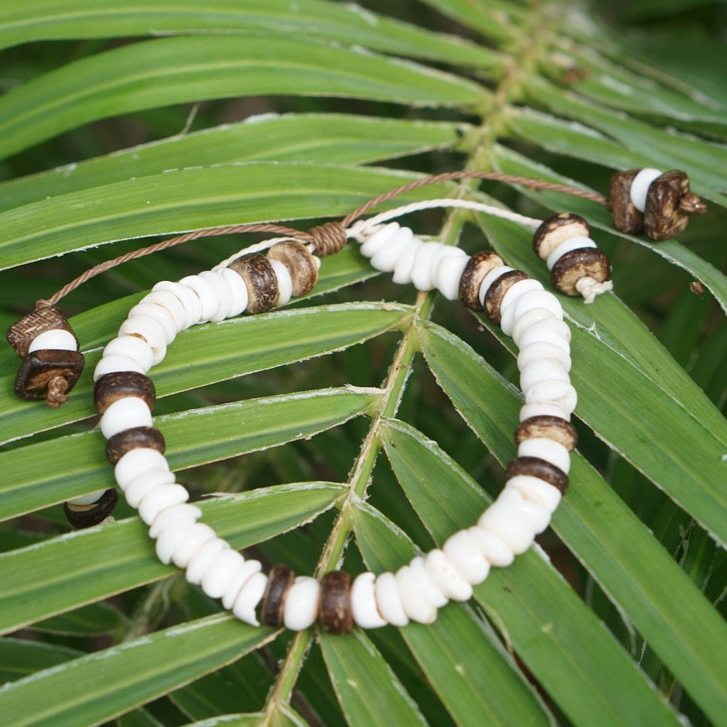 Coco Striped & Shell Necklace, Bracelet, Anklet