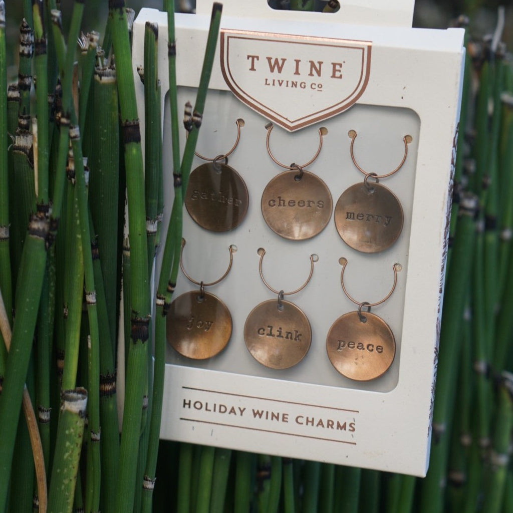 Rustic Holiday: Brushed Copper Wine Charms