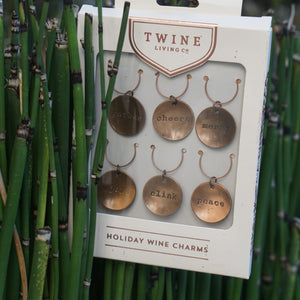 Rustic Holiday: Brushed Copper Wine Charms