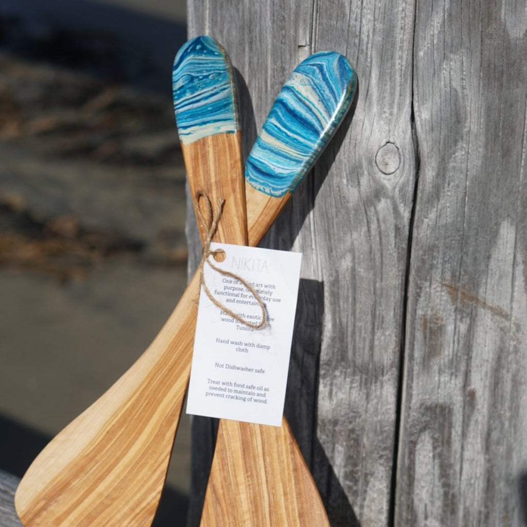 Olive Wood Spatula Set