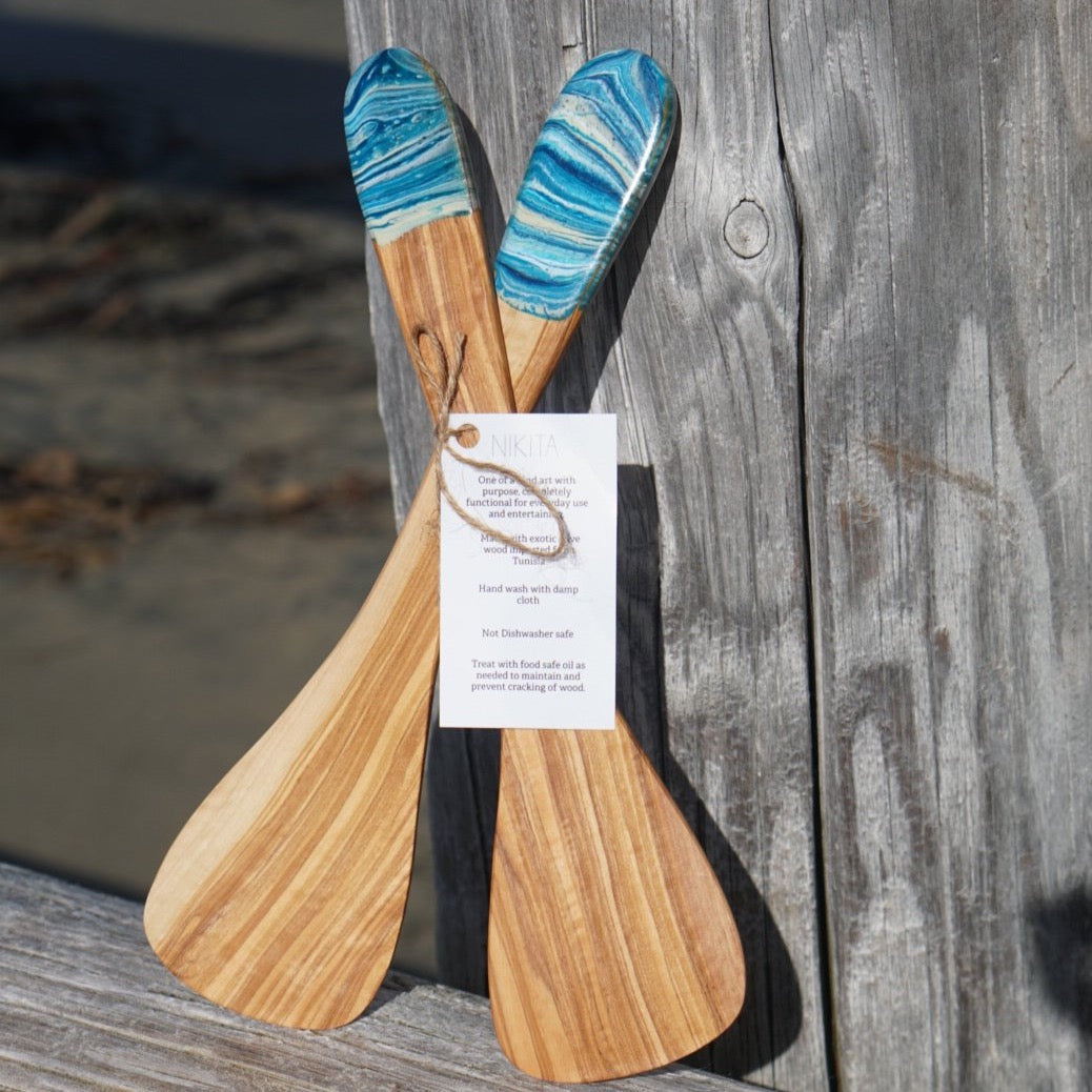 Olive Wood Spatula Set