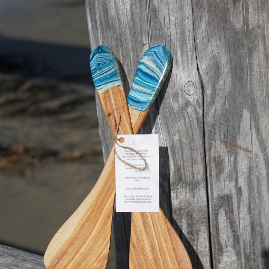 Olive Wood Spatula Set
