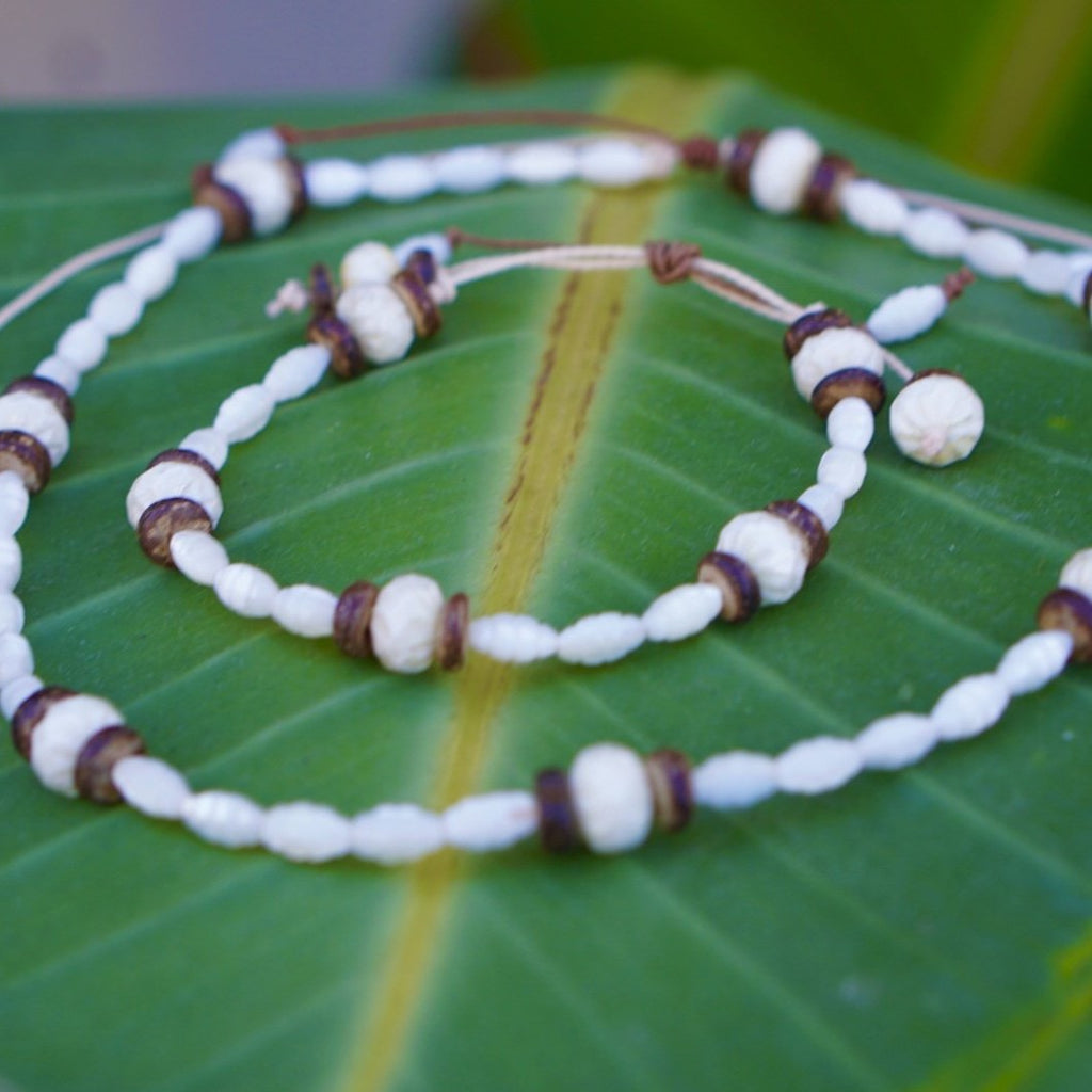 Rice Bead Necklace & Bracelet