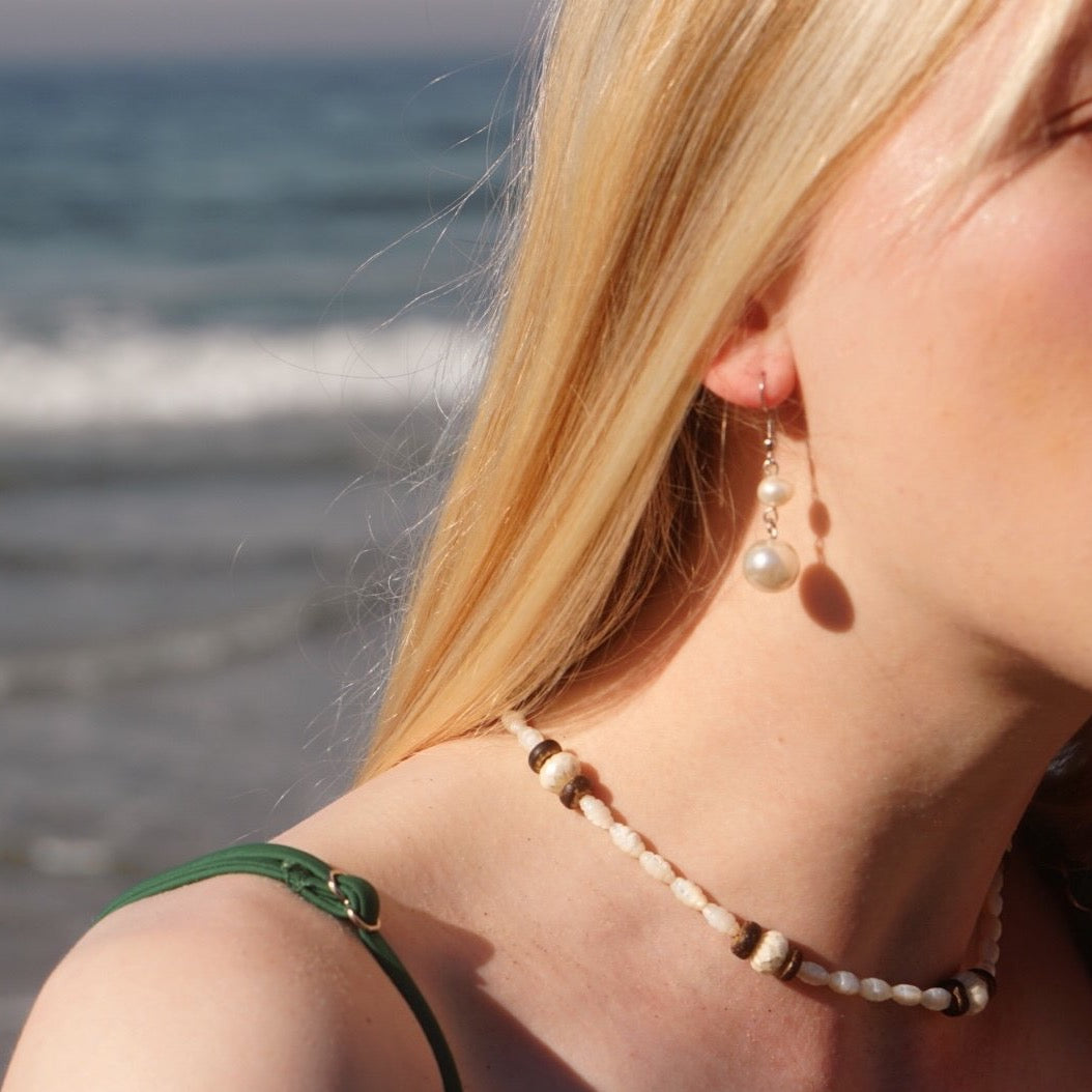 Rice Bead Necklace & Bracelet