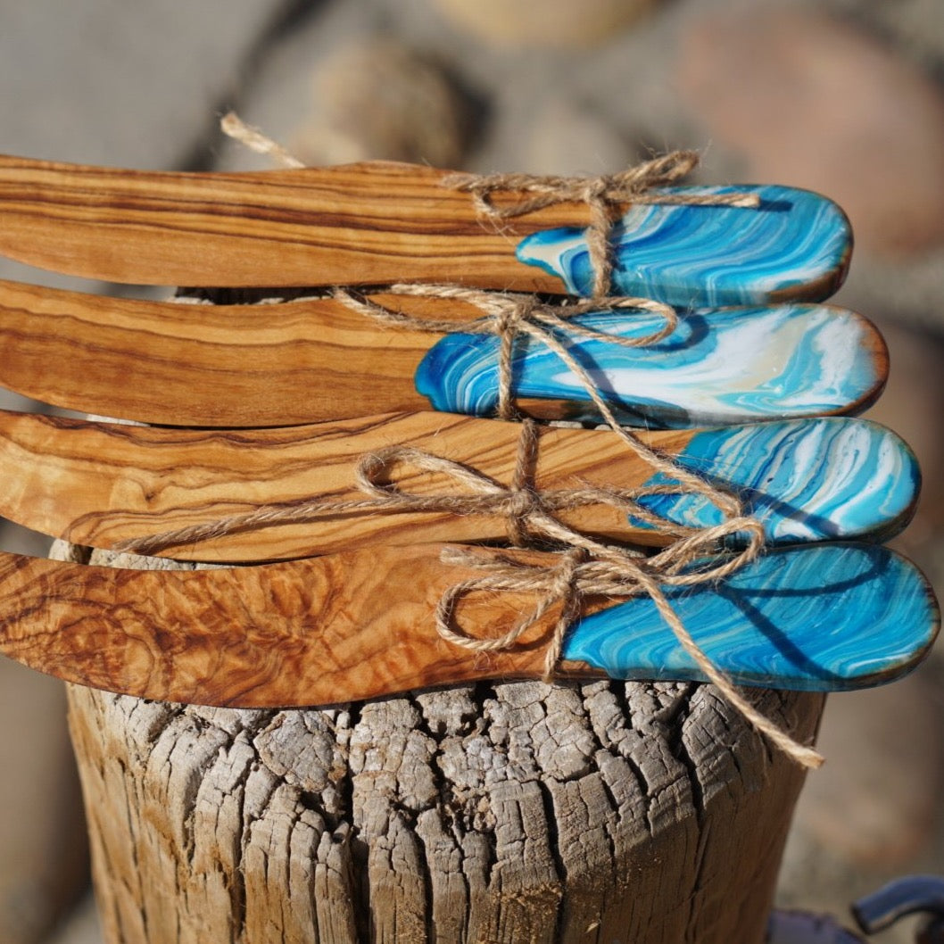 Olive Wood Cheese Spreader