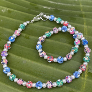 Coconut Girl Collection -Rhinestone Flower & Pearl