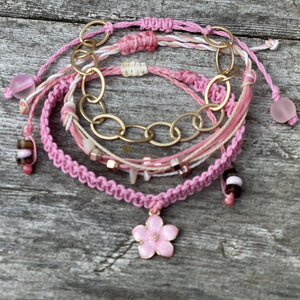Pink HIbiscus Hula Arm Stack
