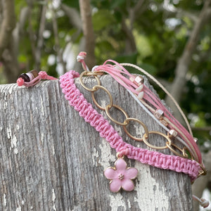 Pink HIbiscus Hula Arm Stack