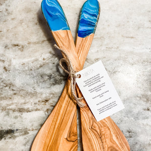 Olive Wood Spatula Set