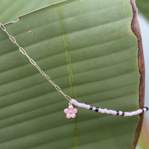 Pink Hibiscus Necklace