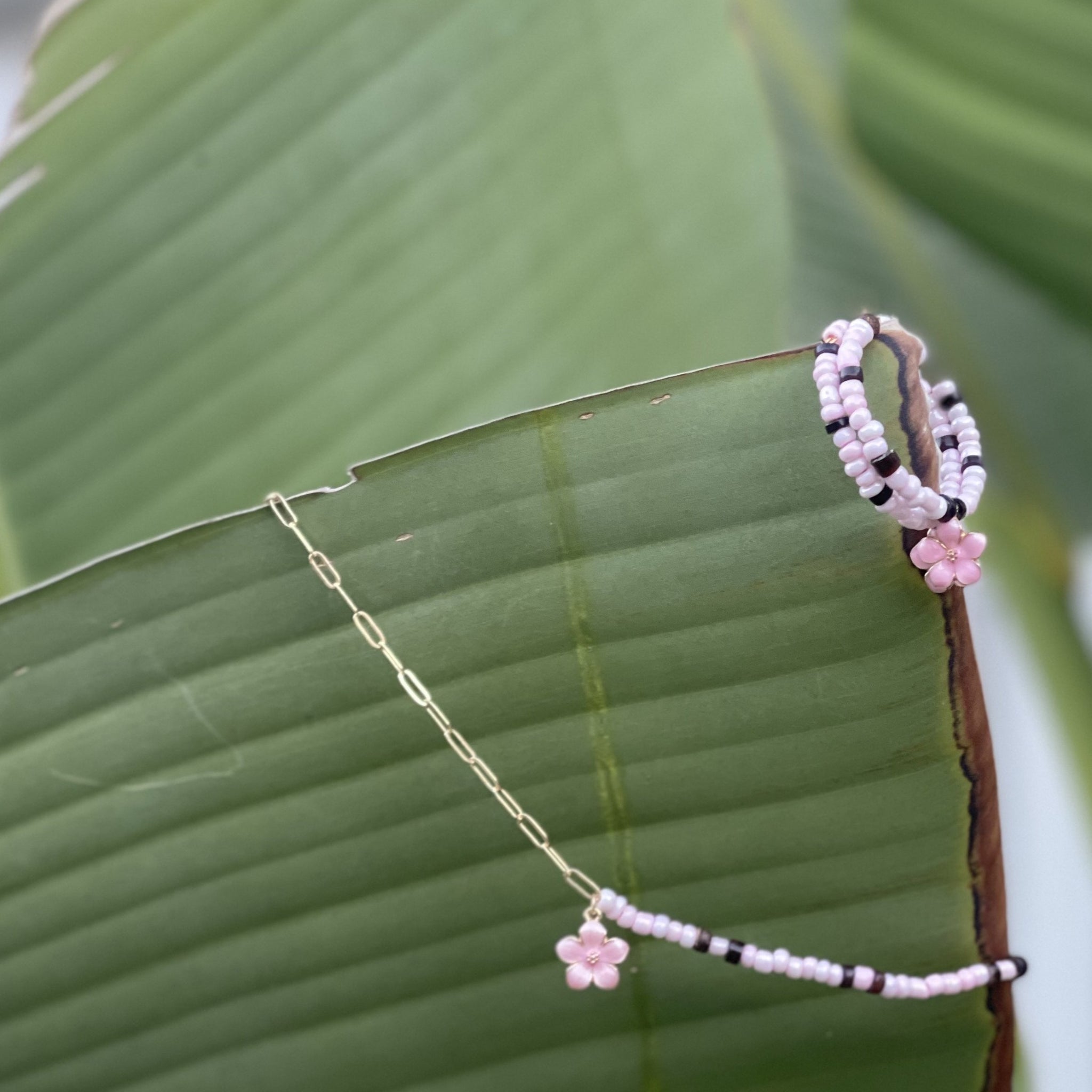 Pink Hibiscus Necklace