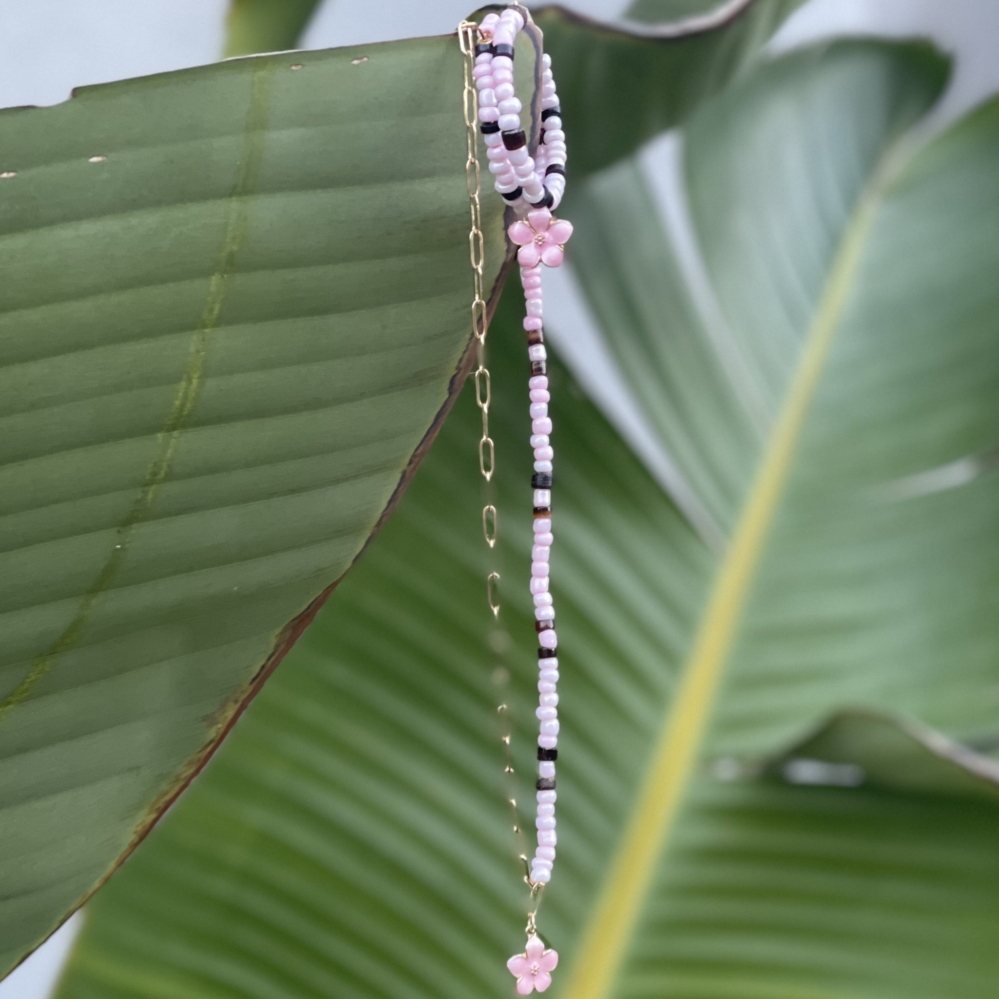 Pink Hibiscus Necklace