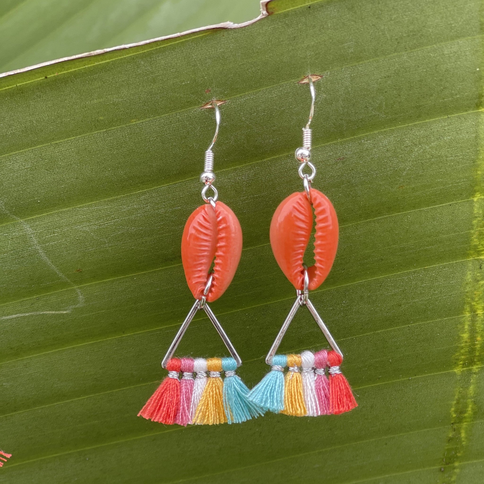 Tropical Fan Earrings