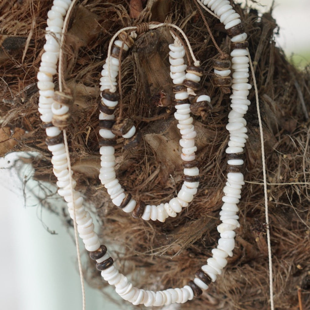 Coco Striped & Shell Necklace, Bracelet, Anklet