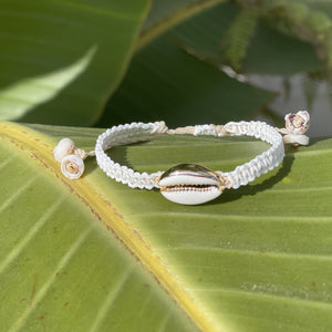 Gold and White Cowrie Bracelet