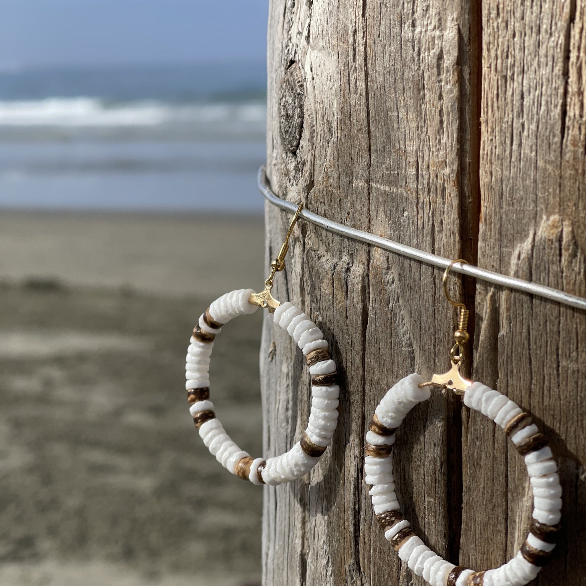 Coco Striped Earrings & Bracelet