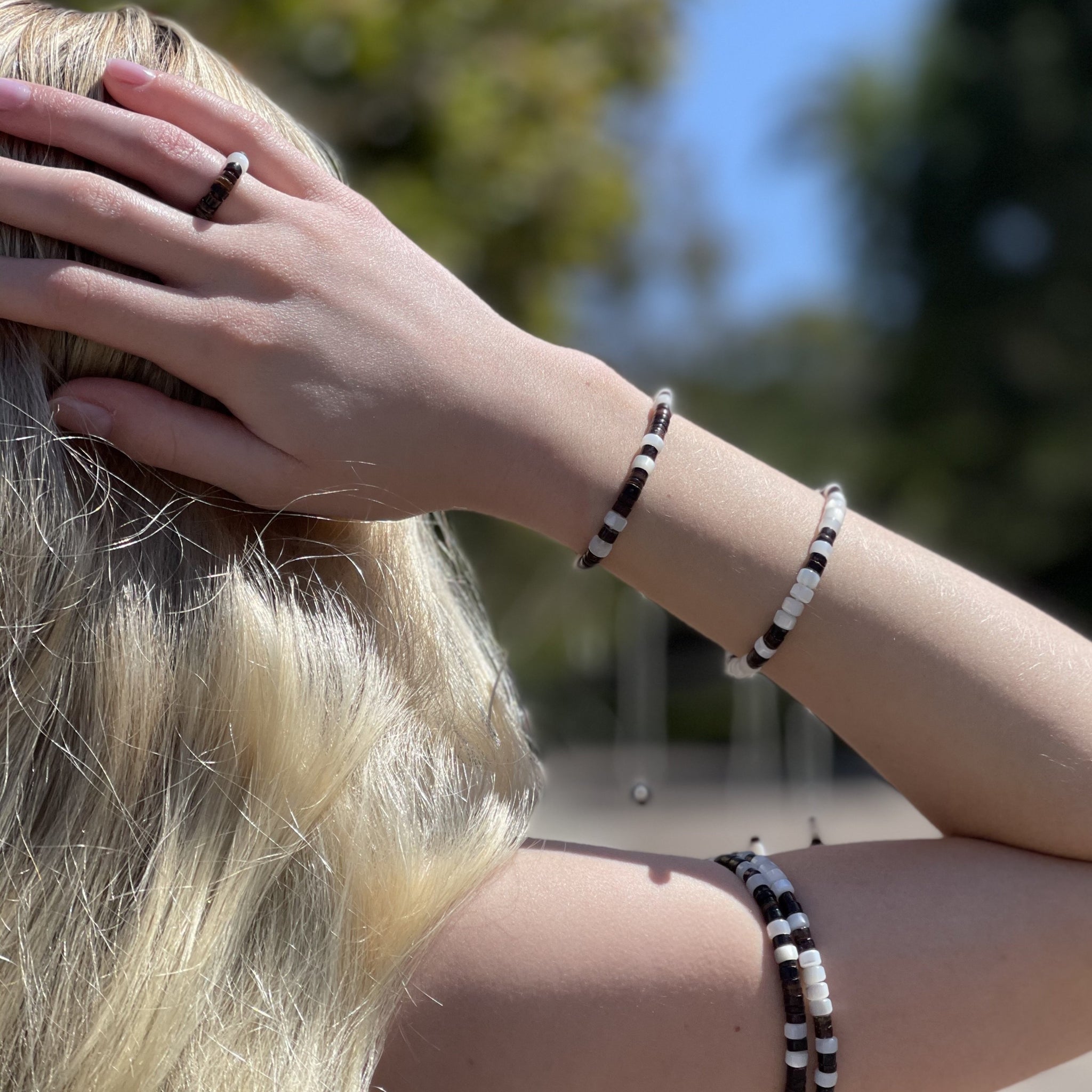 MOP Striped Bracelet/Anklet/Necklace