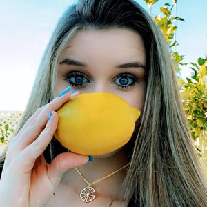 Lemon Wheel Necklace