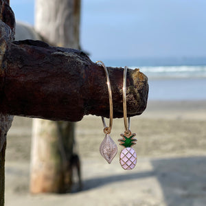 Mismatched Ocean Hoops