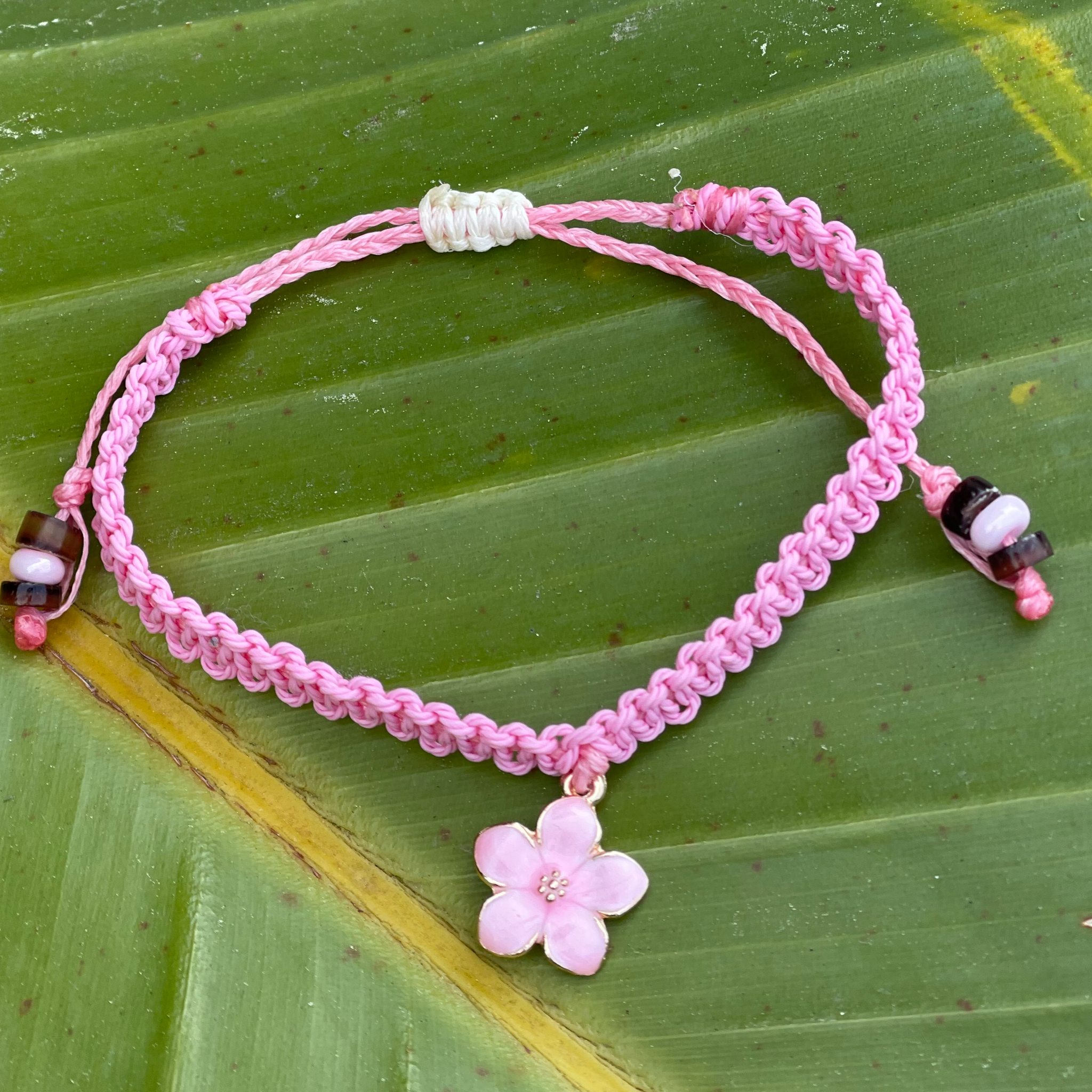 Pink HIbiscus Hula Arm Stack
